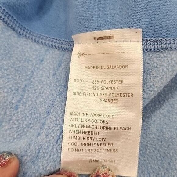 Reebok Womens 2 tone blue 1/4 zip jacket, Medium - Picture 5 of 8
